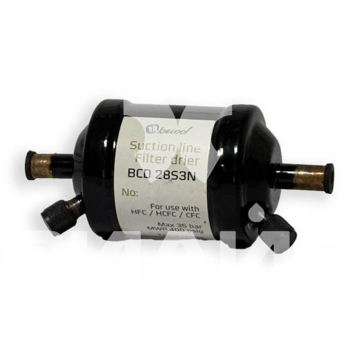 Фильтр-осушитель антикислотный на линию всасывания Becool BCD-28S3 N 3/8 под пайку